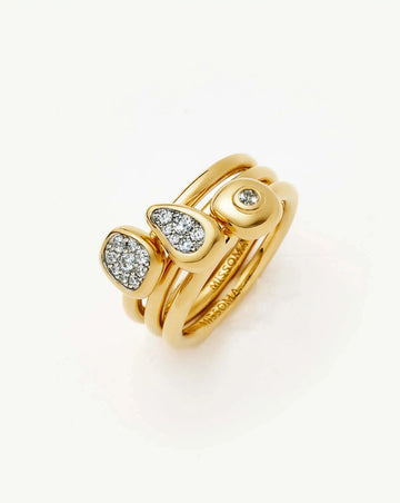 The Ultimate Triple Ring Set | 18k Gold Plated/Cubic Zirconia Ring Sets Missoma 