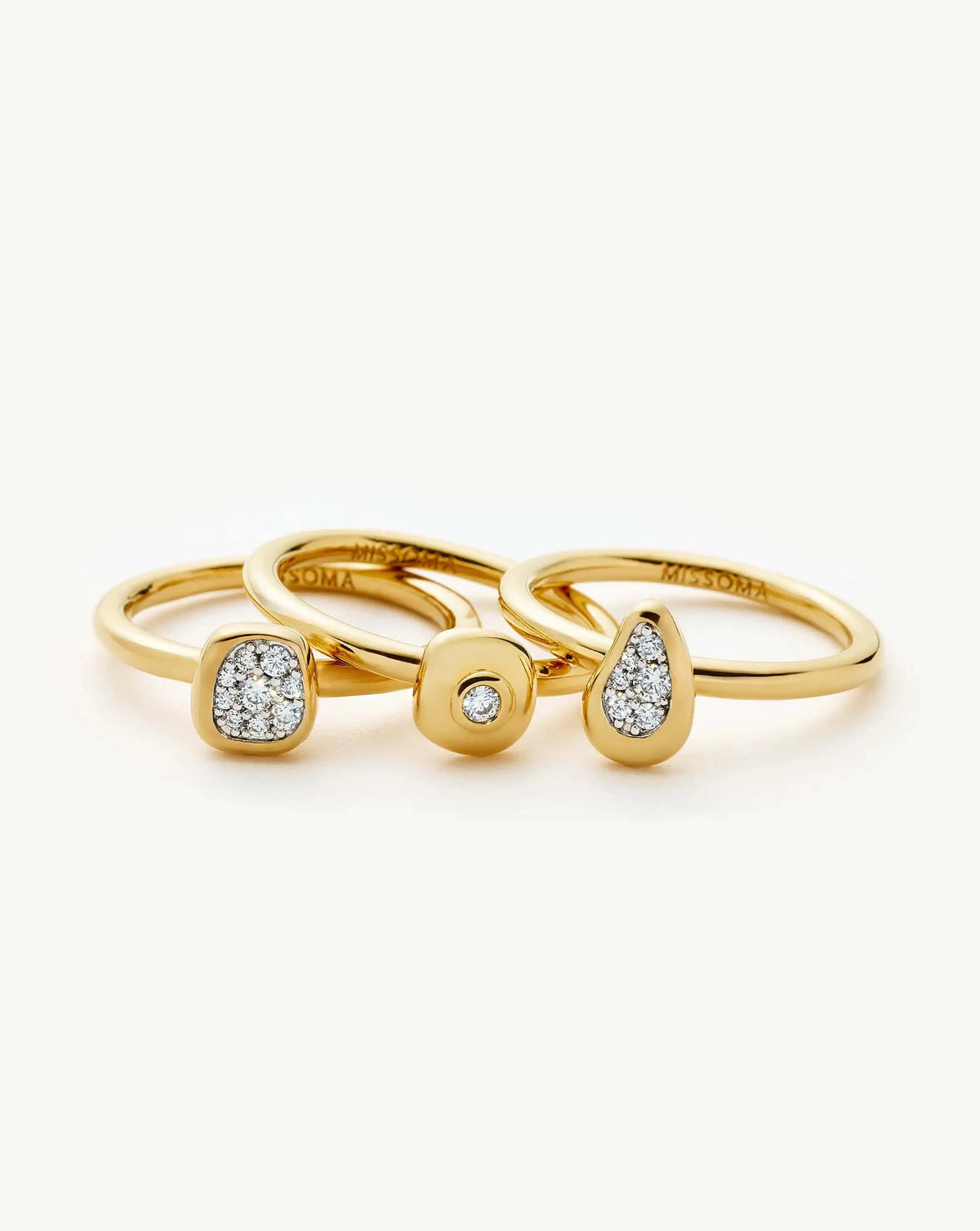 The Ultimate Triple Ring Set | 18k Gold Plated/Cubic Zirconia Ring Sets Missoma 