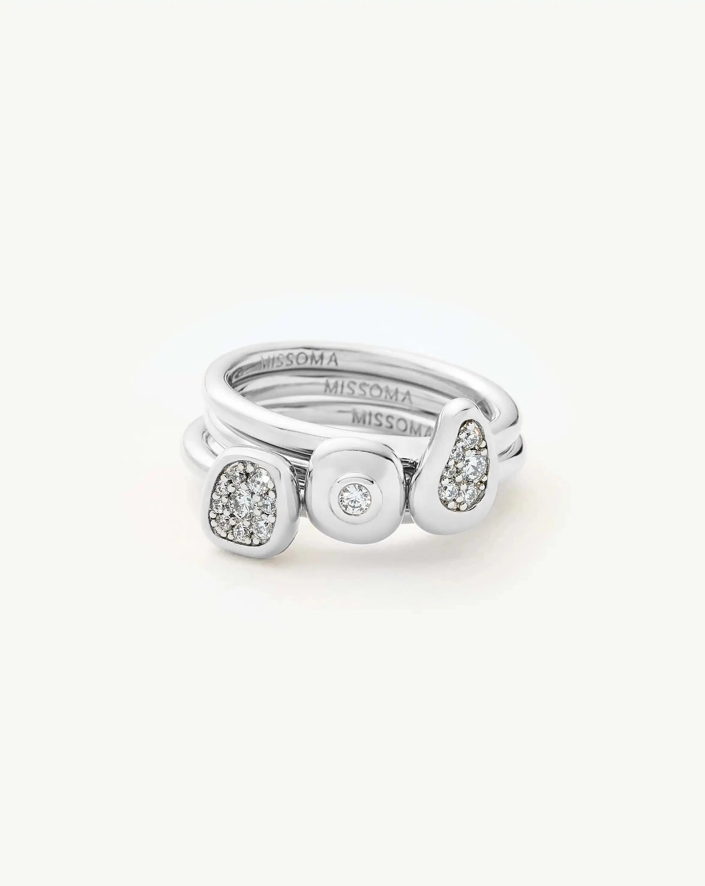 The Ultimate Triple Ring Set | Silver Plated/Cubic Zirconia Ring Sets Missoma 