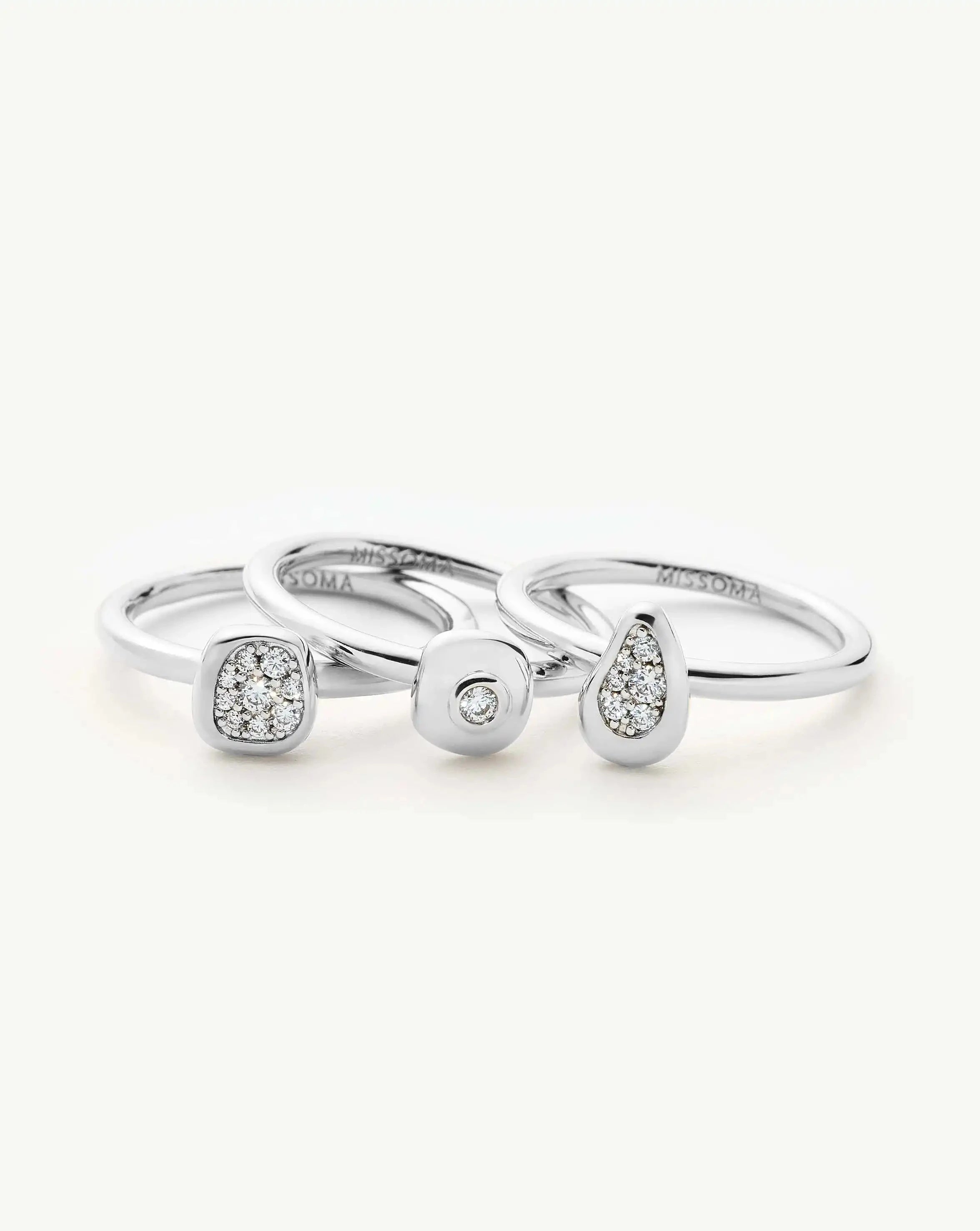The Ultimate Triple Ring Set | Silver Plated/Cubic Zirconia Ring Sets Missoma 