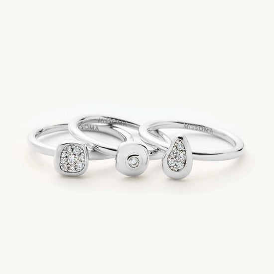 The Ultimate Triple Ring Set | Silver Plated/Cubic Zirconia Ring Sets Missoma 