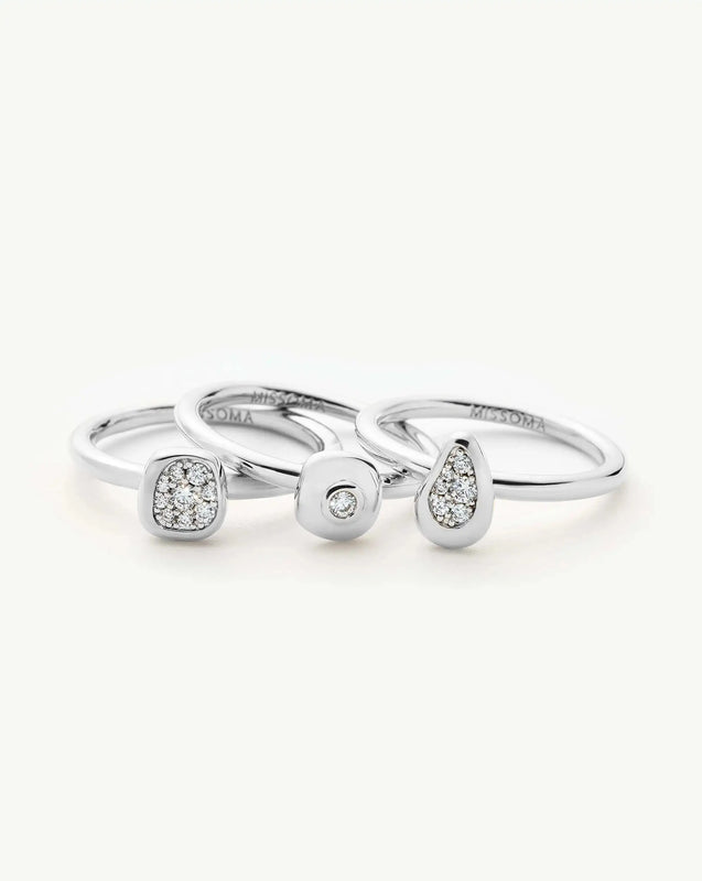 The Ultimate Triple Ring Set | Silver Plated/Cubic Zirconia