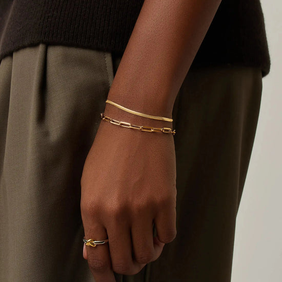 Thin Snake Chain Bracelet | 18k Gold Plated Bracelets Missoma 