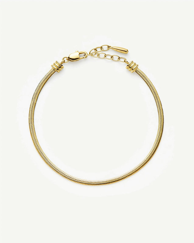 Thin Snake Chain Bracelet | 18k Gold Plated