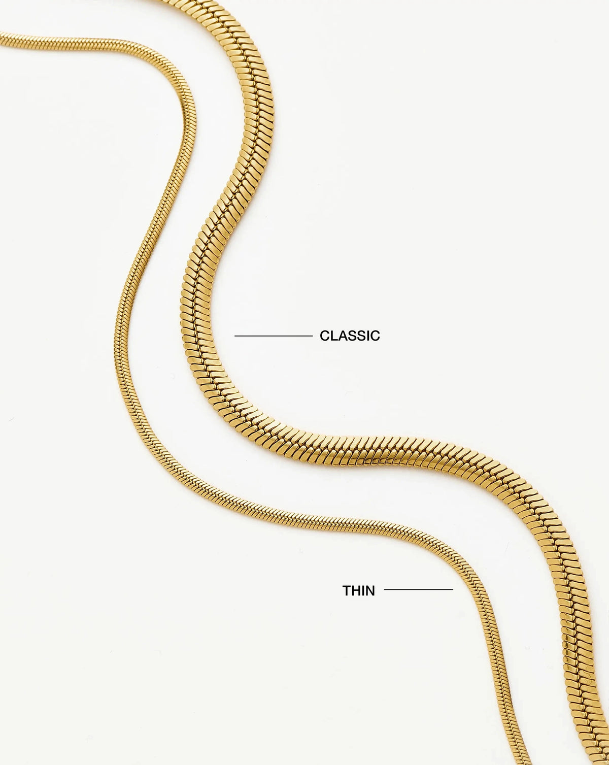 Thin Snake Chain Necklace | 18k Gold Plated Necklaces Missoma 