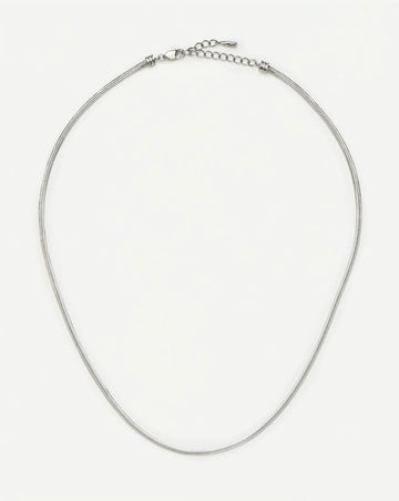 Thin Snake Chain Necklace | Platinum Plated Necklaces Missoma 