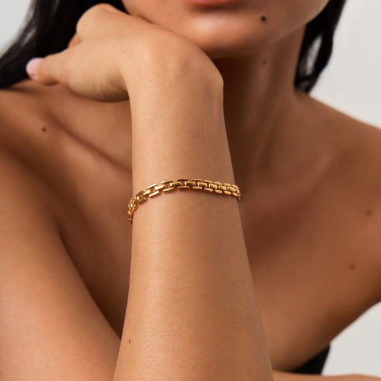 Timepiece Link Chain Bracelet | 18k Gold Plated Bracelets Missoma 