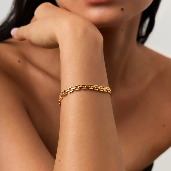 Timepiece Link Chain Bracelet | 18k Gold Plated Bracelets Missoma 