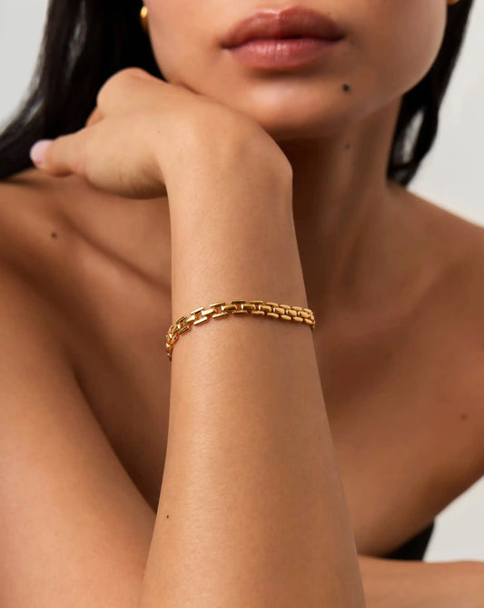 Timepiece Link Chain Bracelet | 18k Gold Plated Bracelets Missoma 