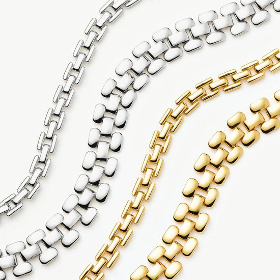 Timepiece Link Chain Bracelet | Silver Plated Bracelets Missoma 