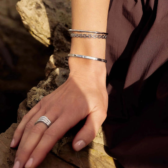Timepiece Link Chain Bracelet | Silver Plated Bracelets Missoma 