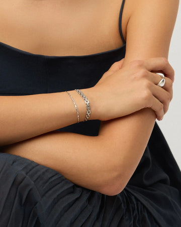 Timepiece Link Chain Bracelet | Silver Plated Bracelets Missoma 
