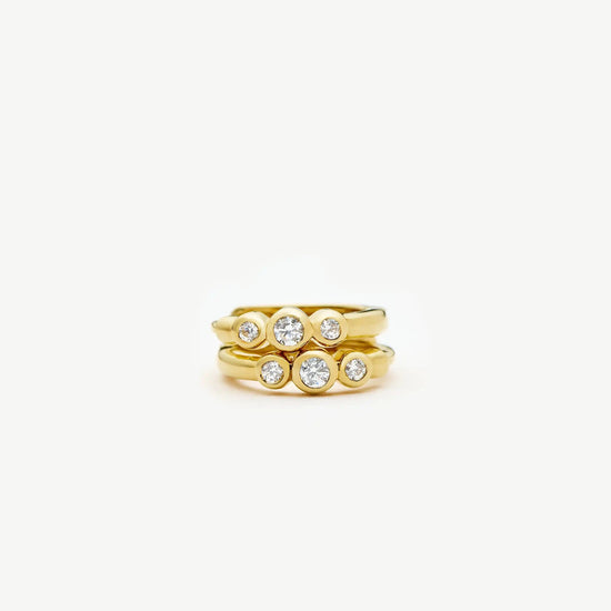 Triple Stone Small Hoop Earrings | 18k Gold Plated Earrings Missoma 