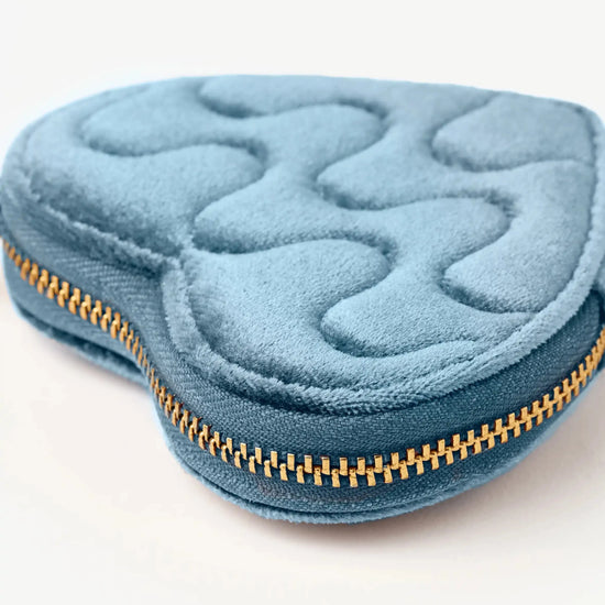 Velvet Heart Jewelry Pouch | Blue Steel Accessories Missoma 