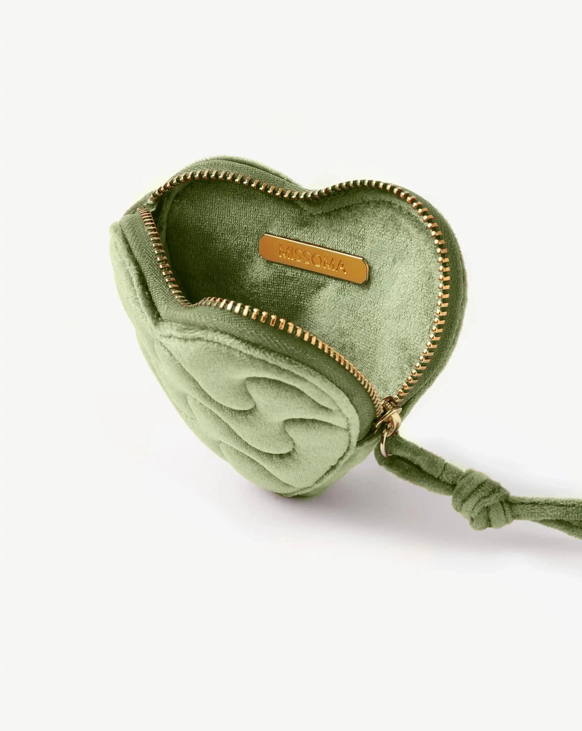 Velvet Heart Jewelry Pouch | Green Sage Accessories Missoma 
