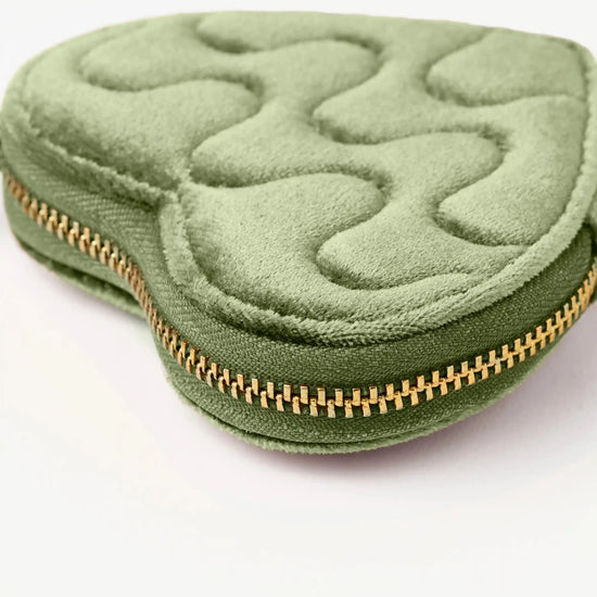 Velvet Heart Jewelry Pouch | Green Sage Accessories Missoma 