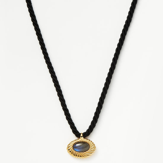 Wavy Ridge Caspia Gemstone Cord Necklace Necklaces Missoma 