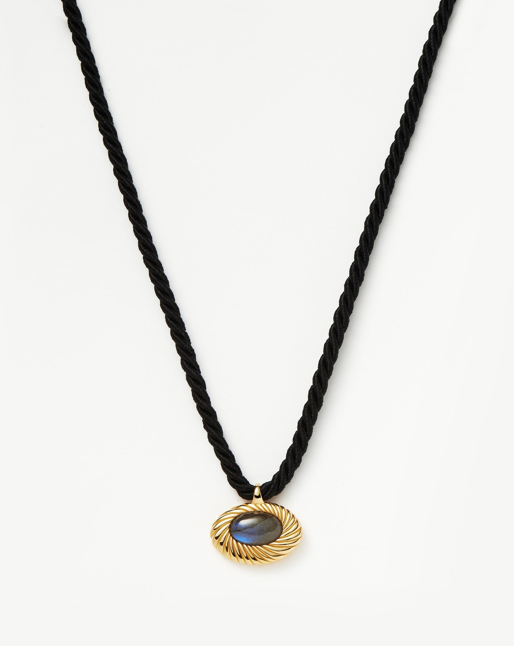 Wavy Ridge Caspia Gemstone Cord Necklace Necklaces Missoma 