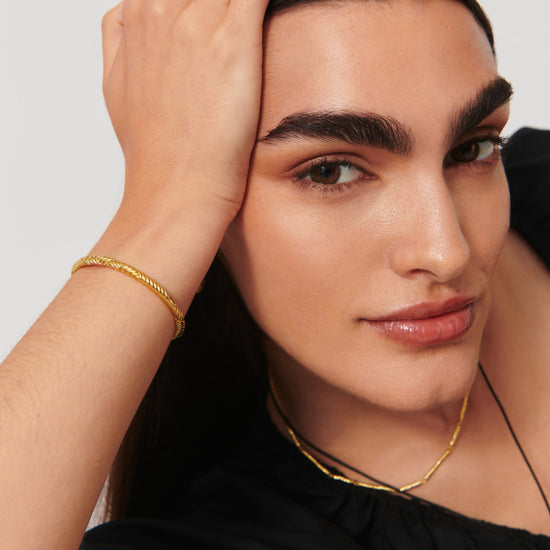 Wavy Ridge Gemelli Cuff Bracelet Bracelets Missoma 