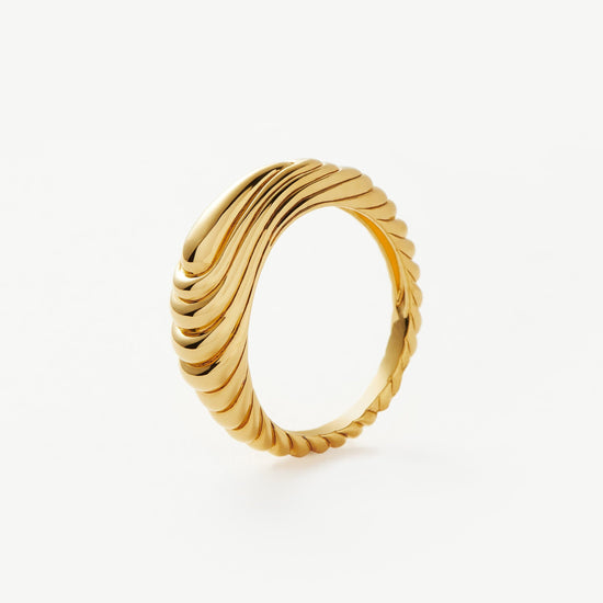 Wavy Ridge Stacking Ring Rings Missoma 