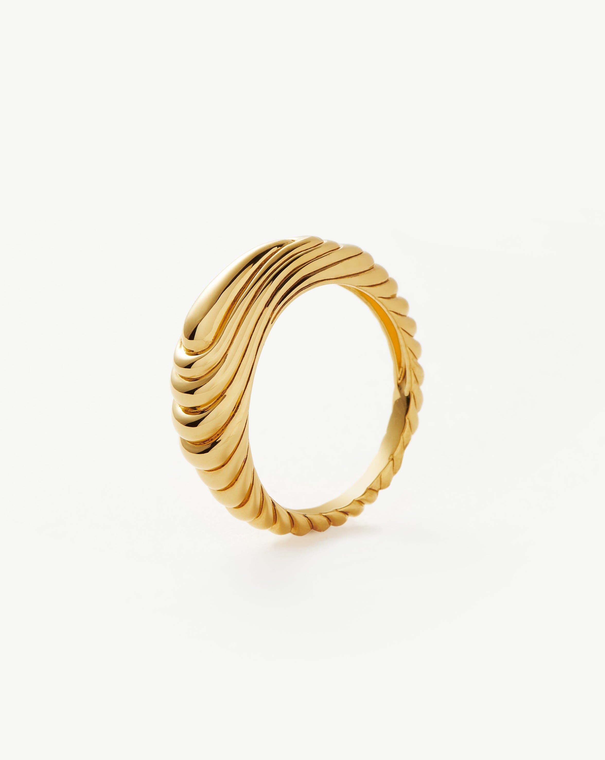 Wavy Ridge Stacking Ring Rings Missoma 