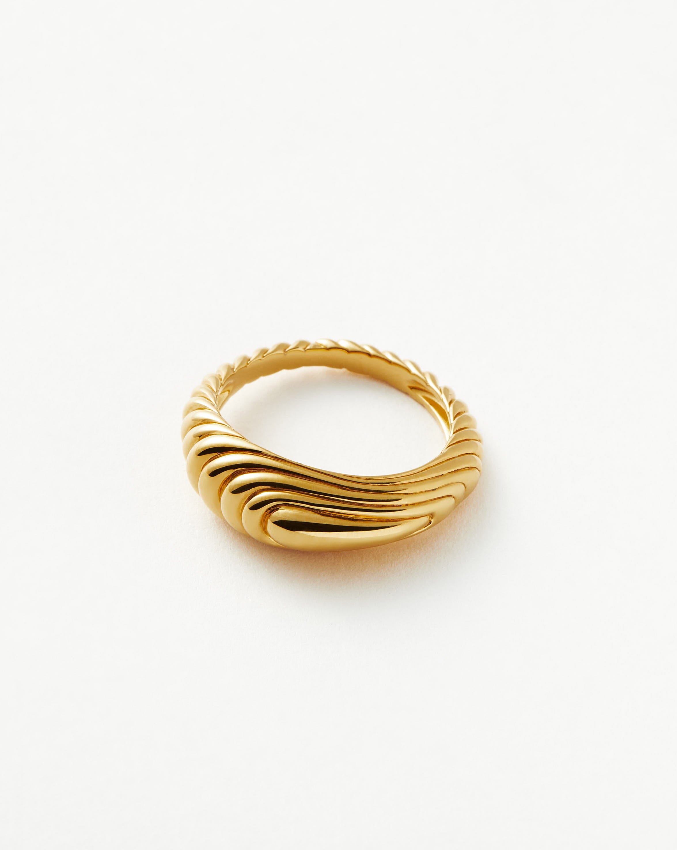 Wavy Ridge Stacking Ring Rings Missoma 