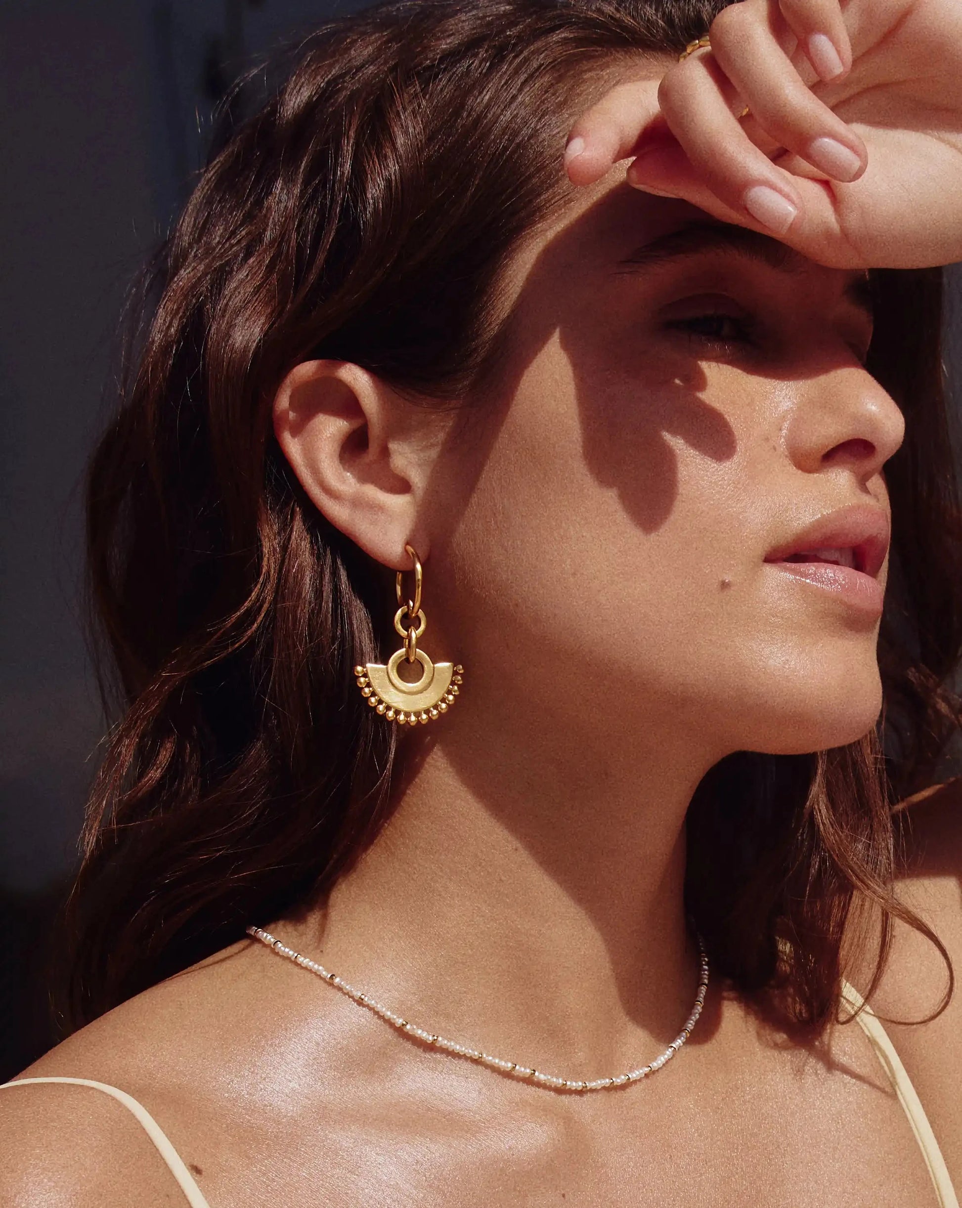Zenyu Fan Chandelier Hoop Earrings Earrings Missoma 