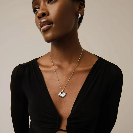 Zenyu Fan Necklace | Silver Plated Necklaces Missoma 