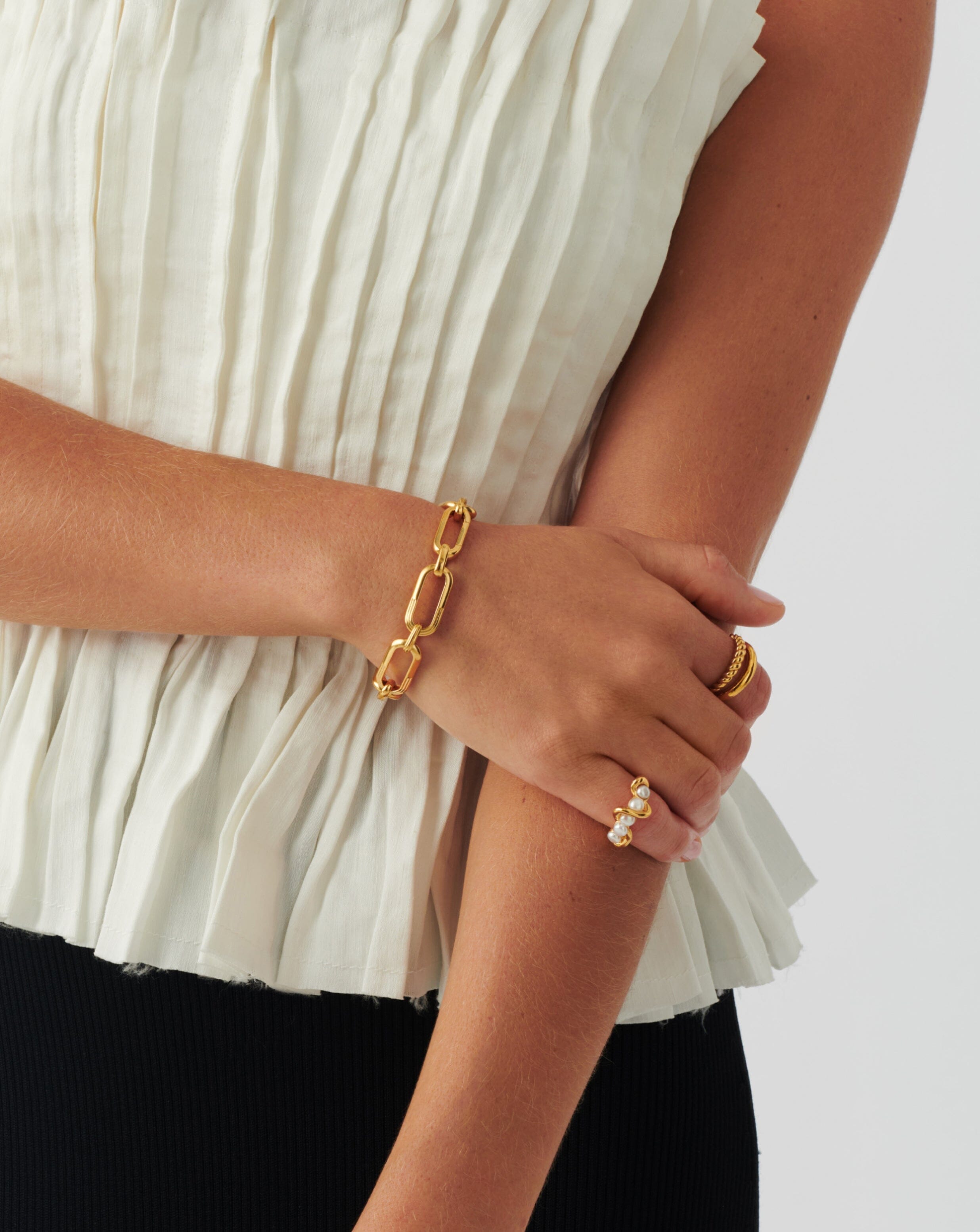 Zenyu Link Chunky Chain Bracelet | 18ct Gold Plated