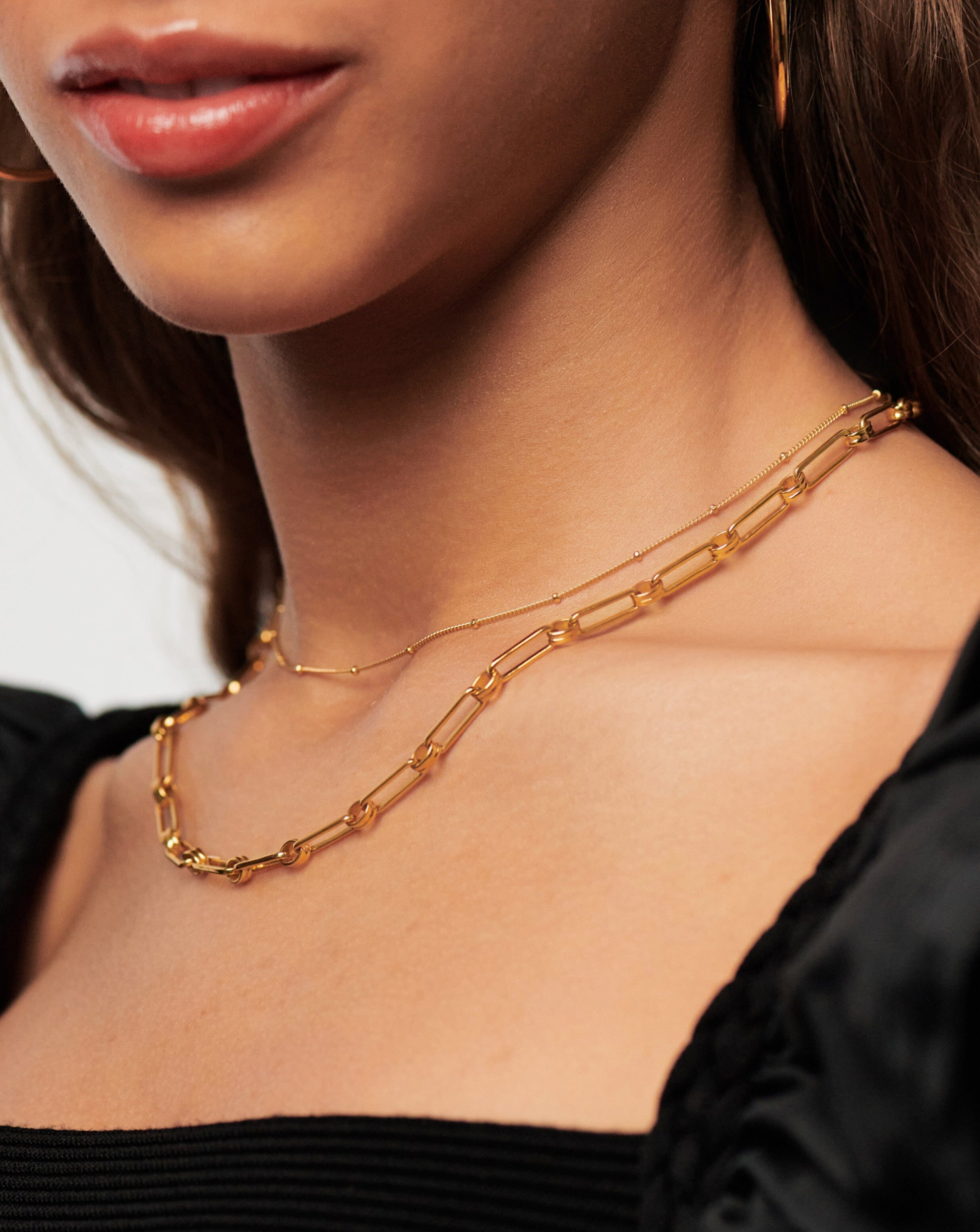 Aegis Chain Choker Necklace Set | 18ct Gold Plated Vermeil