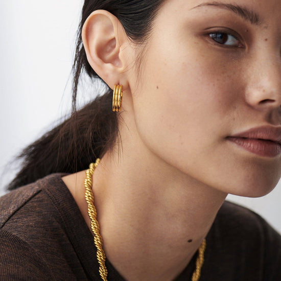 Ancien Hoop Earrings | 18ct Gold Plated Vermeil Earrings Missoma 