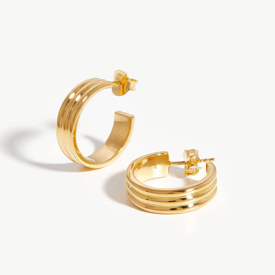 Ancien Hoop Earrings | 18ct Gold Plated Vermeil Earrings Missoma 