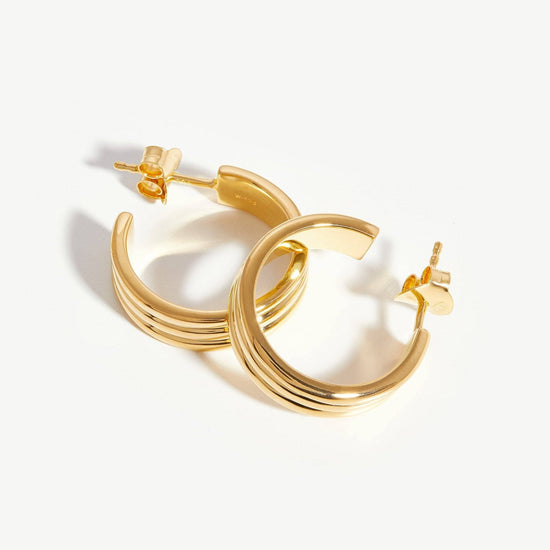 Ancien Hoop Earrings | 18ct Gold Plated Vermeil Earrings Missoma 