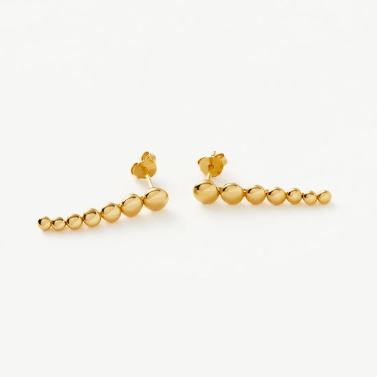 Articulated Beaded Drop Stud Earrings | 18ct Gold Plated Vermeil Earrings Missoma 