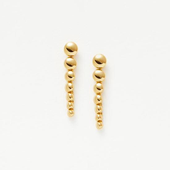 Articulated Beaded Drop Stud Earrings | 18ct Gold Plated Vermeil Earrings Missoma 
