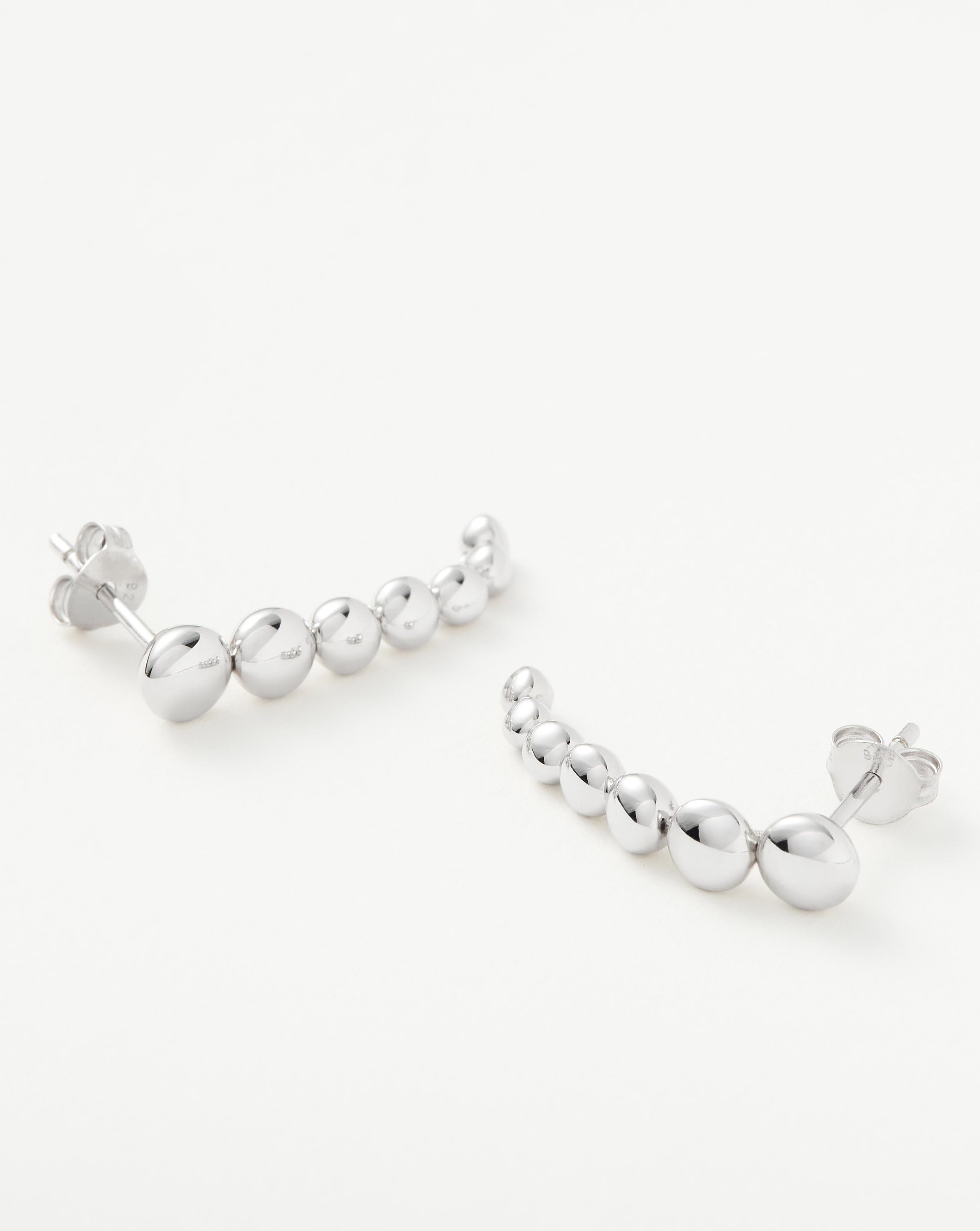 Articulated Beaded Drop Stud Earrings | Sterlin Silver Earrings Missoma 