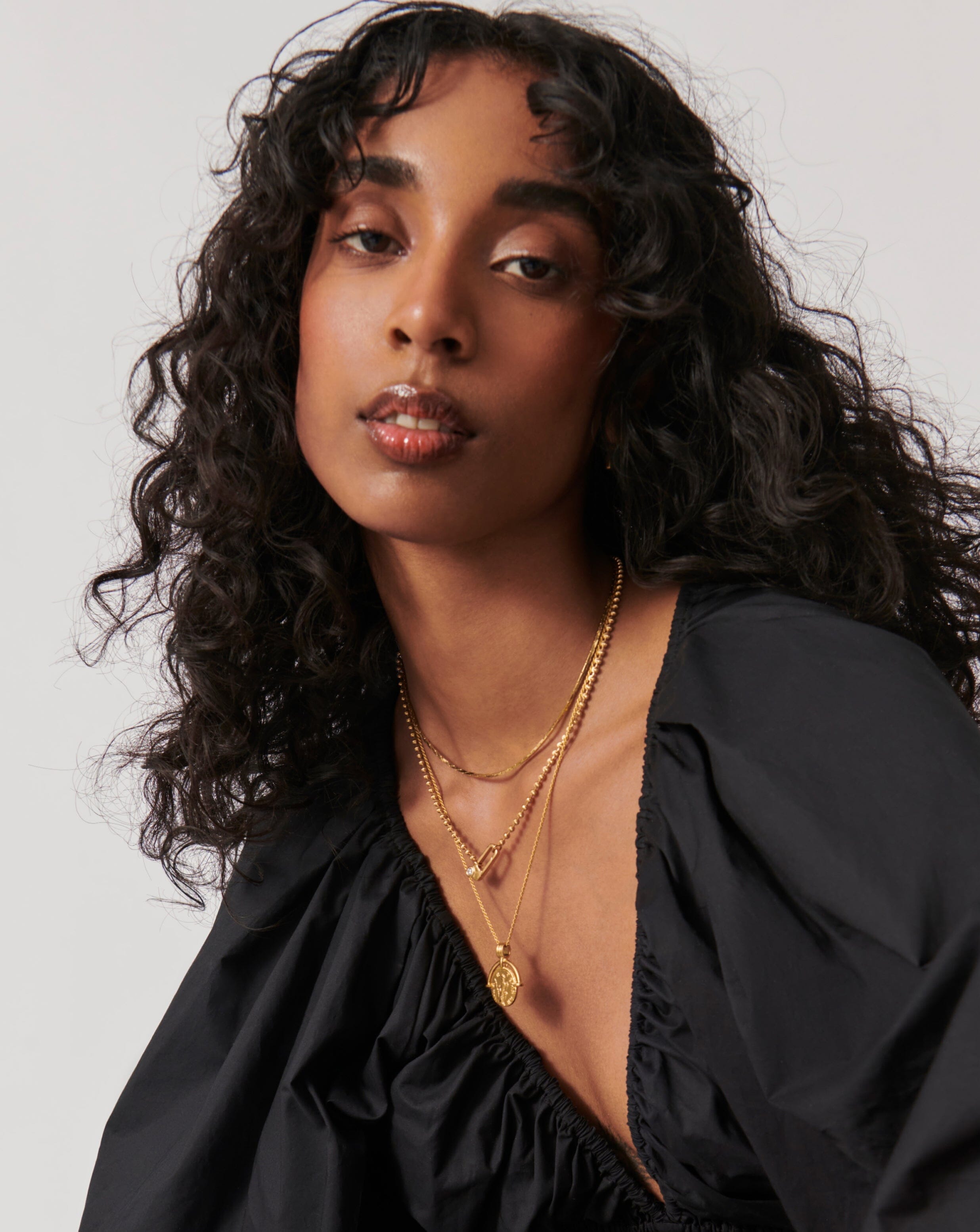 Articulated Beaded Paperclip Pendant Chain Necklace | 18ct Gold Plated Vermeil/Cubic Zirconia Necklaces Missoma 