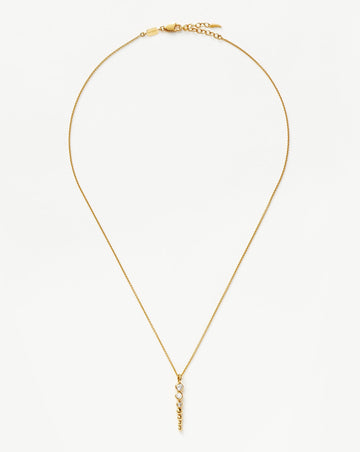 Articulated Reversible Beaded Stone Drop Pendant Necklace | 18ct Gold Plated Vermeil/Cubic Zirconia Necklaces Missoma 