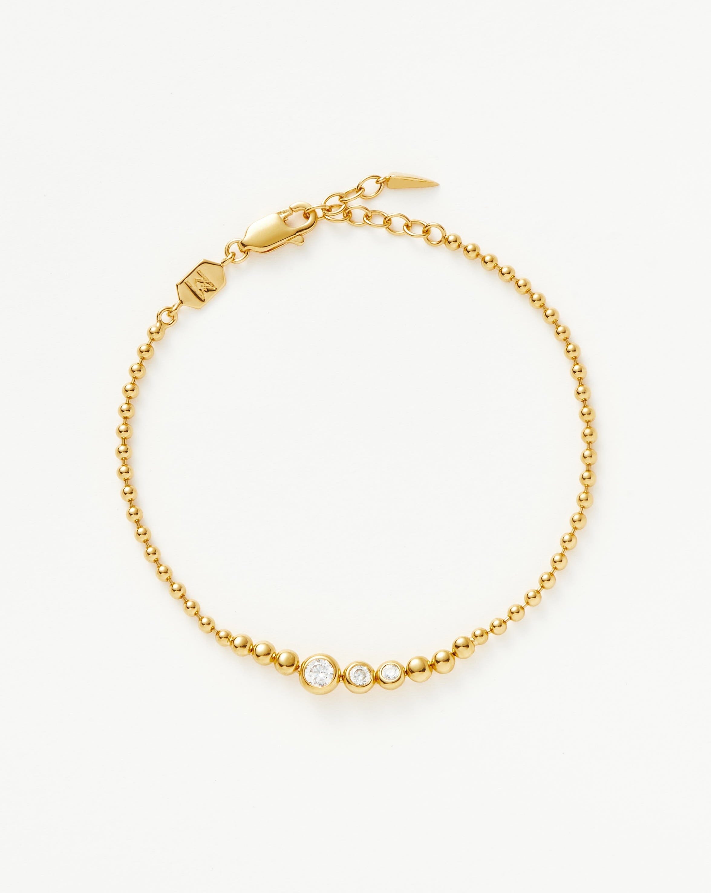 Beaded Bracelet, Stainless Steel Plated with 18ct Gold – Reliabon