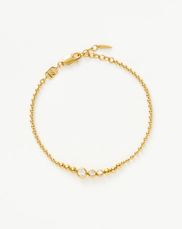 Articulated Reversible Stone Beaded Bracelet | 18ct Gold Plated Vermeil/Cubic Zirconia Bracelets Missoma 