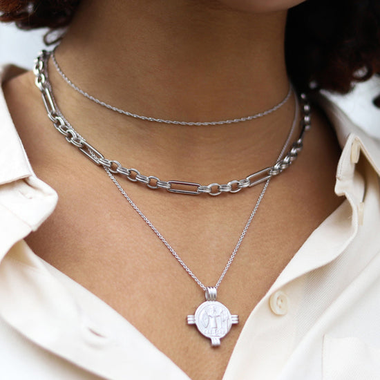 Axiom Chain Necklace | Silver Plated Necklaces Missoma 