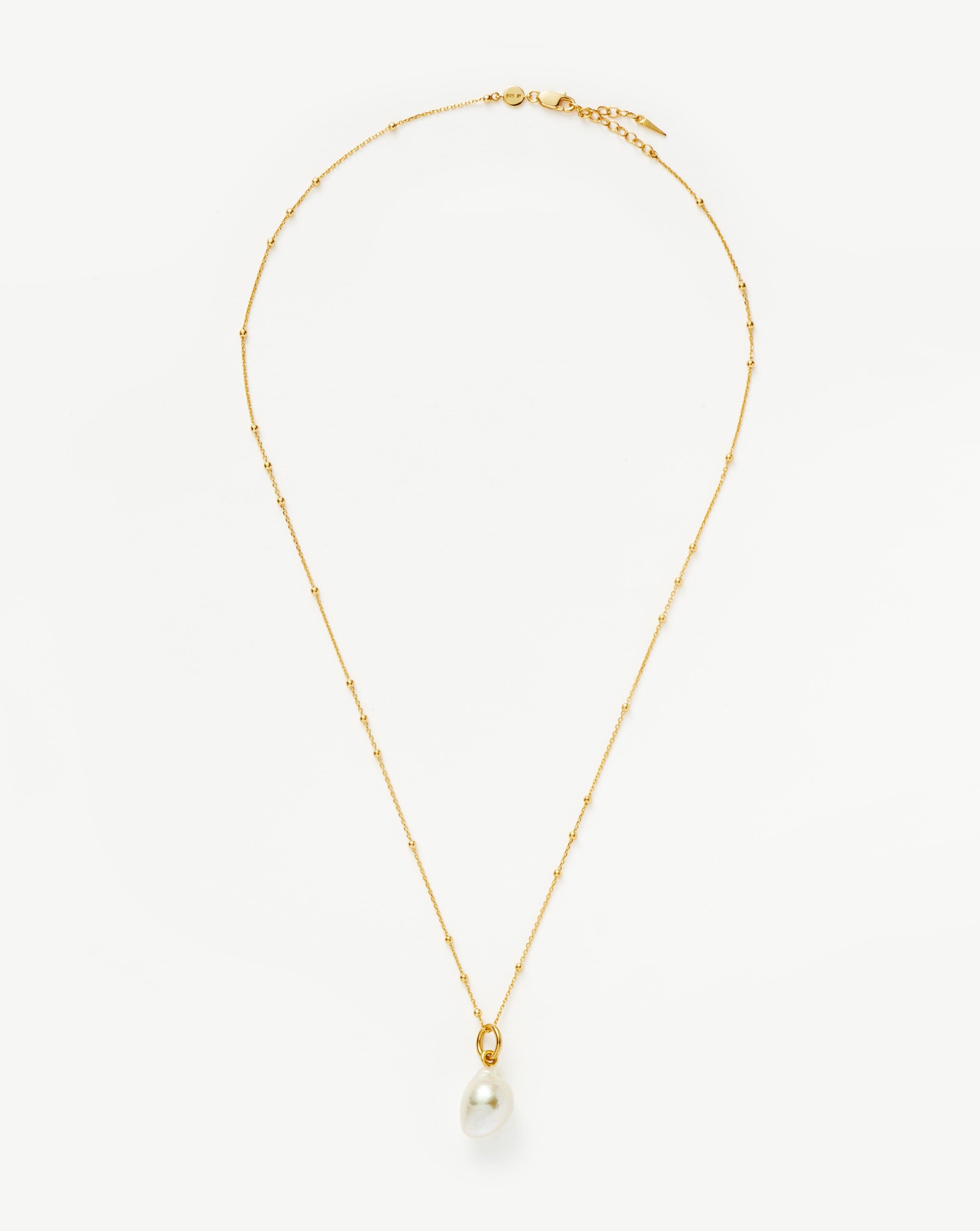 Baroque Pearl Chain Necklace | 18ct Gold Plated Vermeil/Pearl Necklaces Missoma 