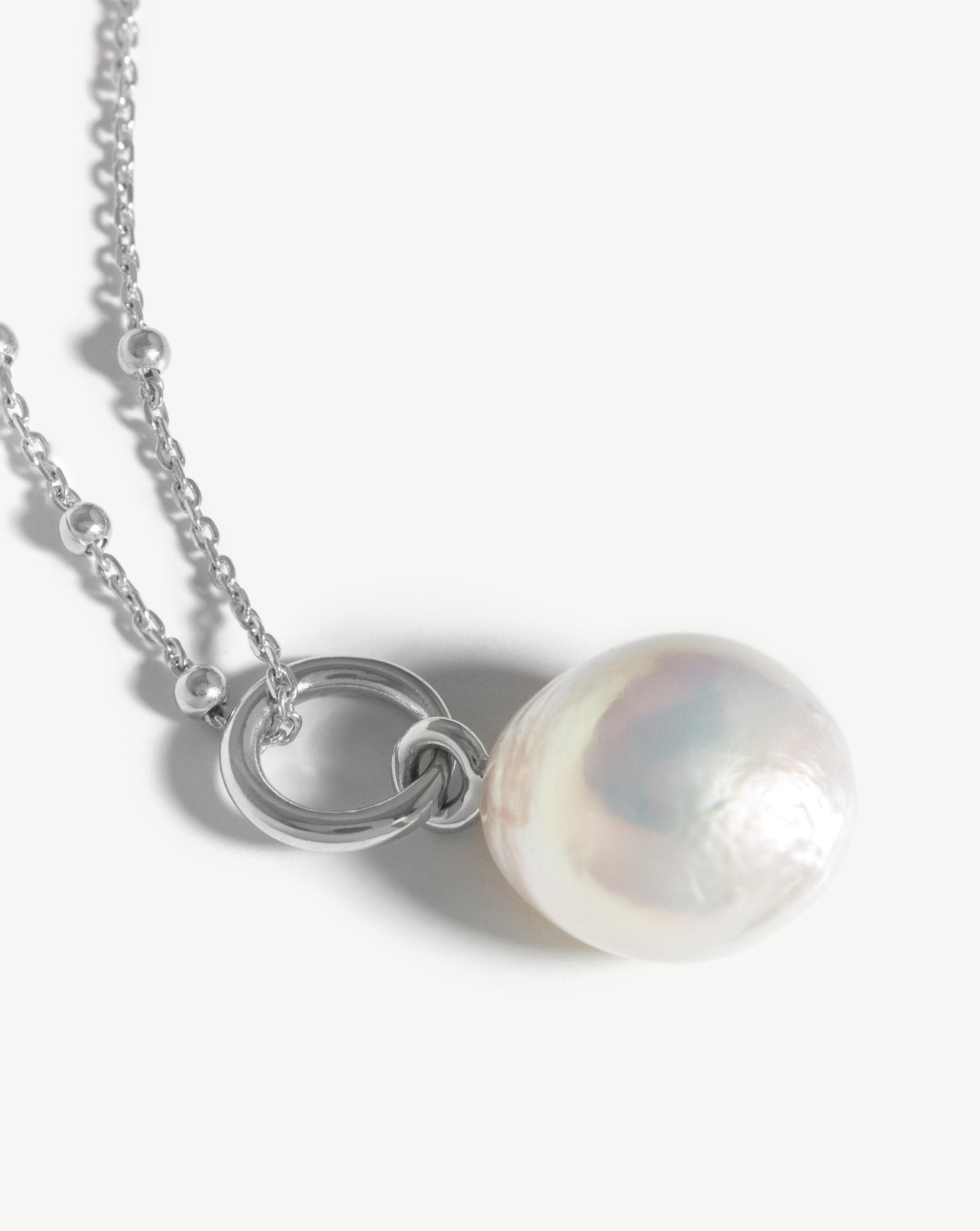 Baroque Pearl Chain Necklace | Sterling Silver/Pearl Necklaces Missoma 