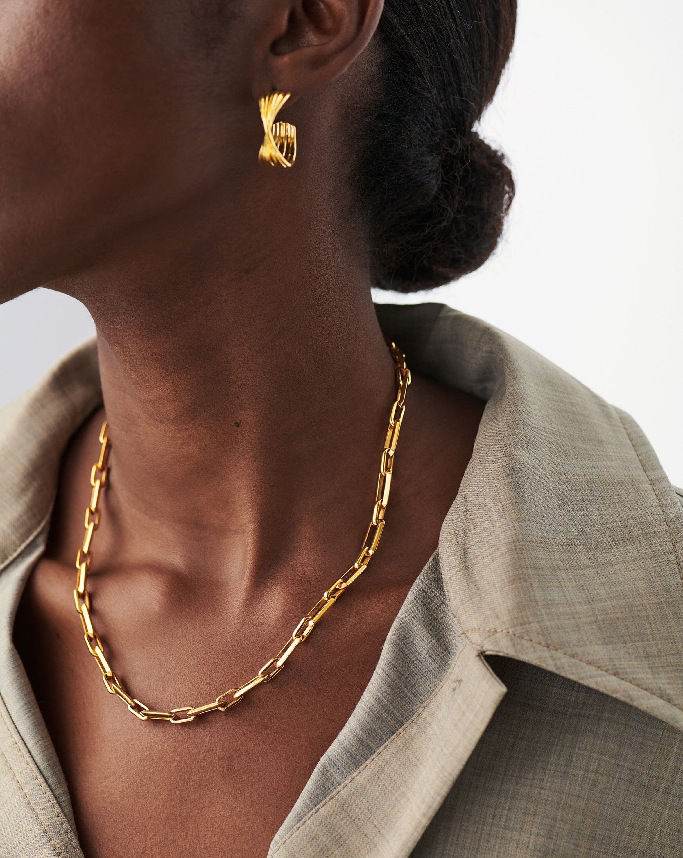 Bevelled Chain Necklace | 18ct Gold Plated Necklaces Missoma 