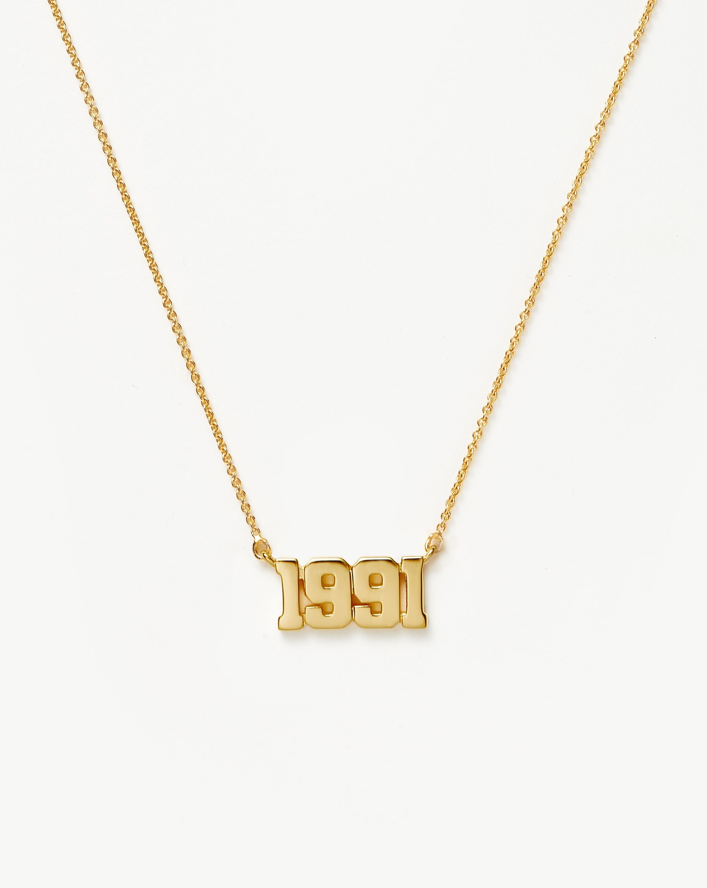 Birth Year Necklace - Year 1991 | 18ct Gold Plated Vermeil Necklaces Missoma 