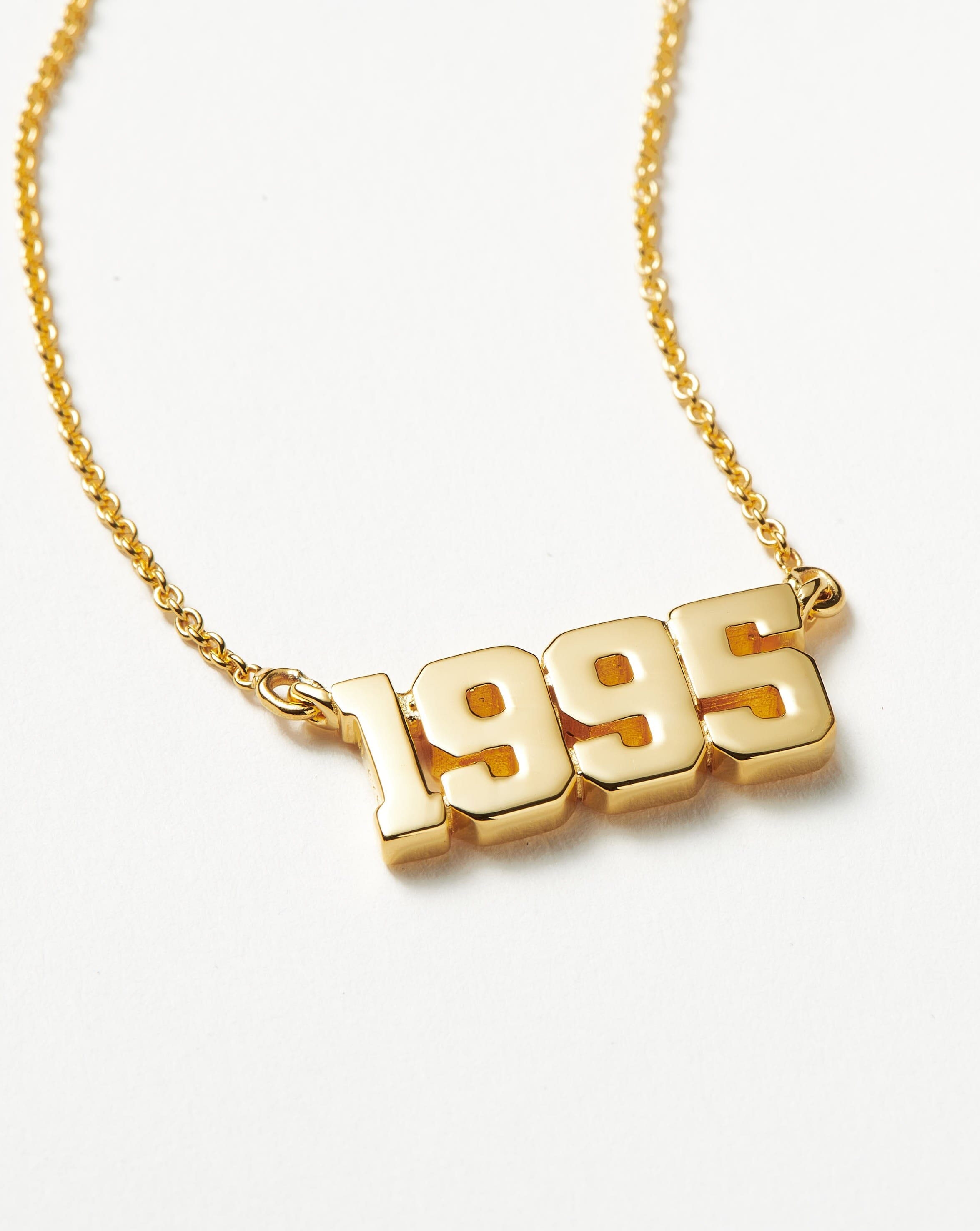 Birth Year Necklace - Year 1995 | 18ct Gold Plated Vermeil Necklaces Missoma 