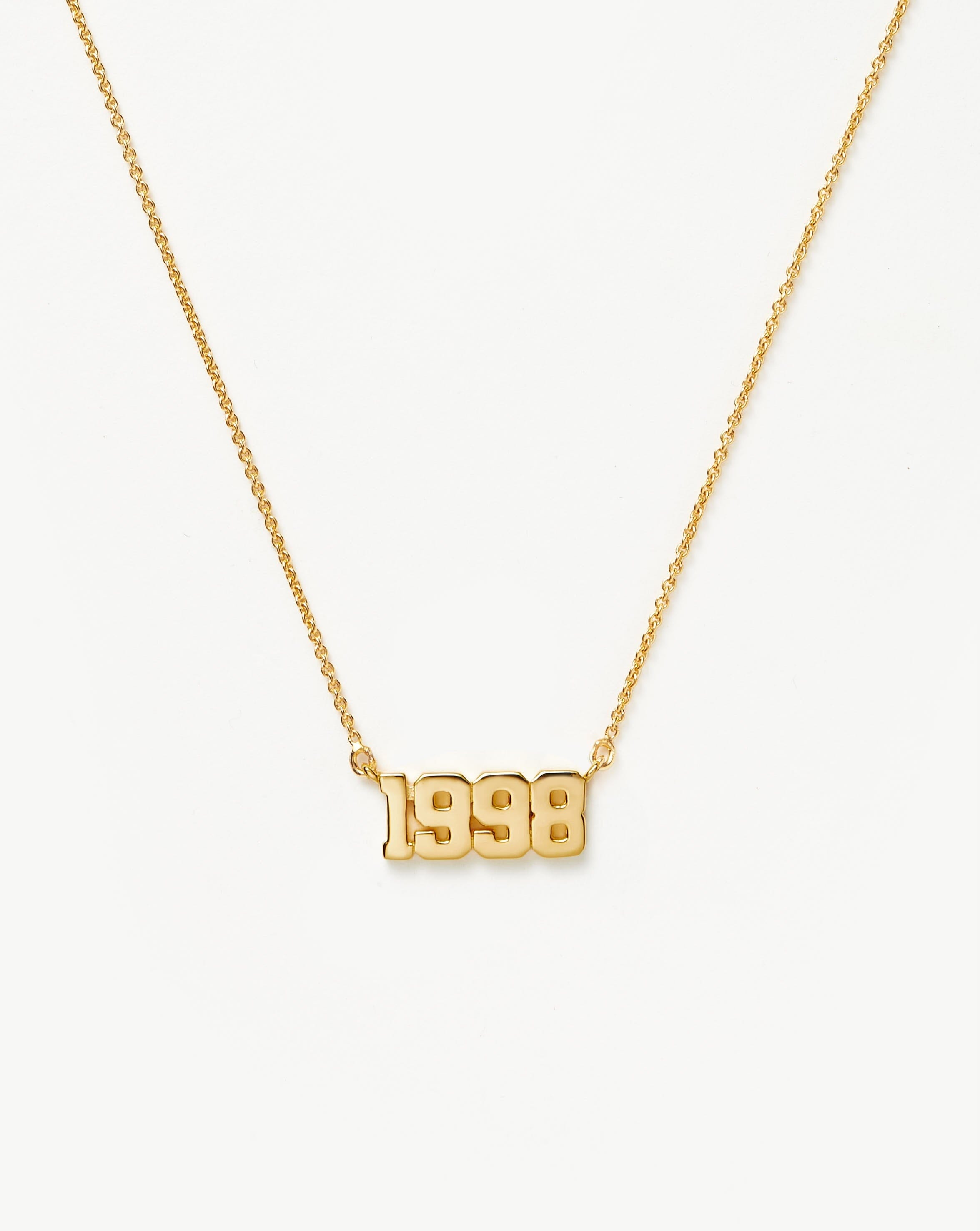 Birth Year Necklace - Year 1998 | 18ct Gold Plated Vermeil Necklaces Missoma 