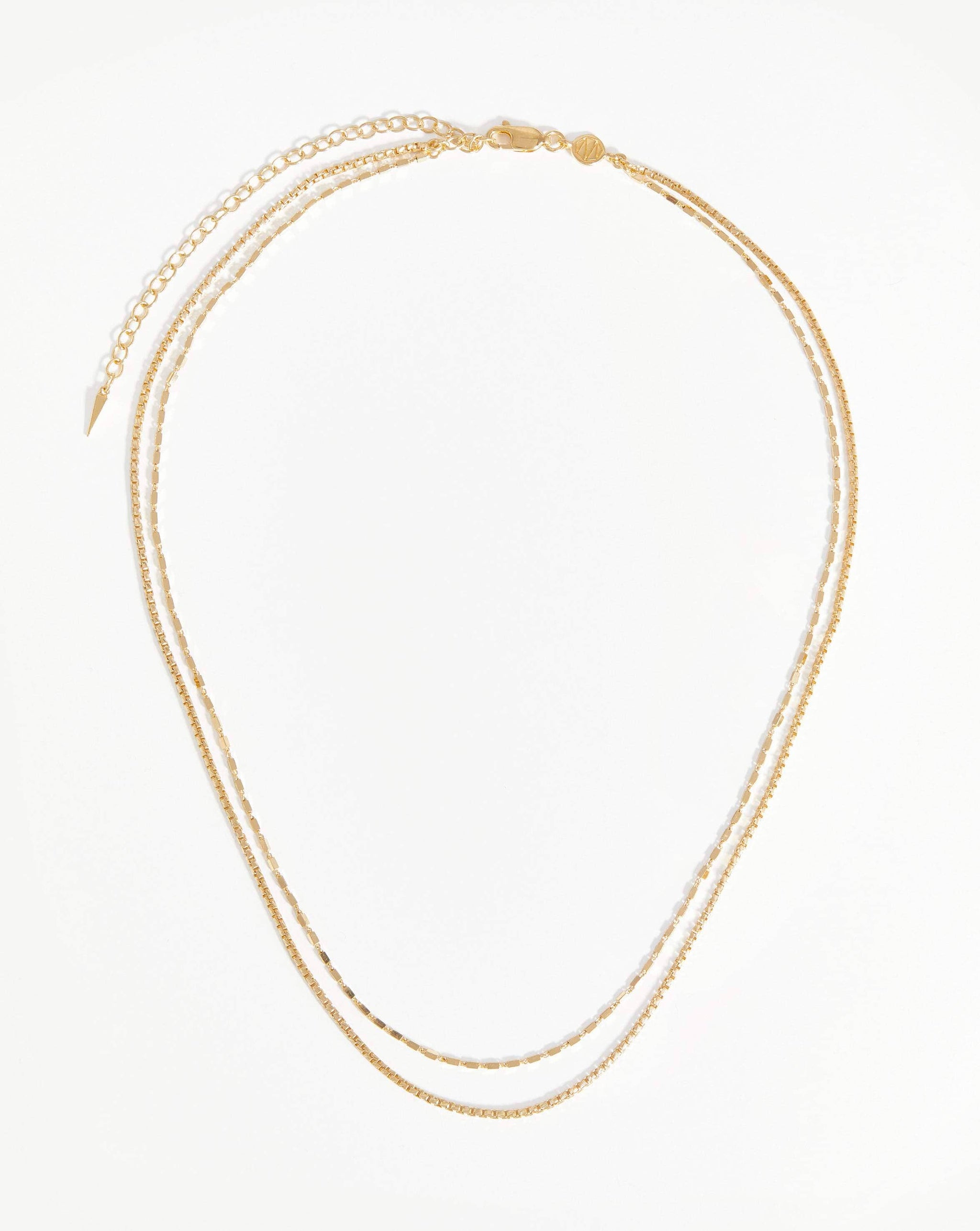 Box Link Double Chain Necklace | 18ct Gold Plated Vermeil Necklaces Missoma 