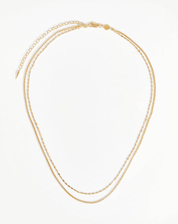 Box Link Double Chain Necklace | 18ct Gold Plated Vermeil Necklaces Missoma 