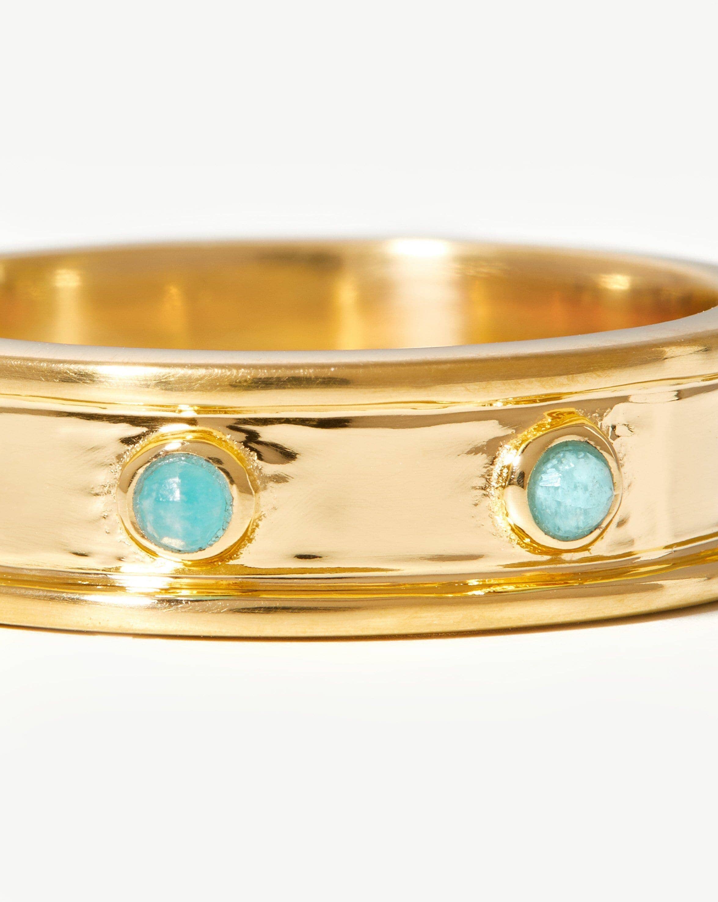 Calima Ring | 18ct Gold Plated Vermeil/Amazonite Rings Missoma 